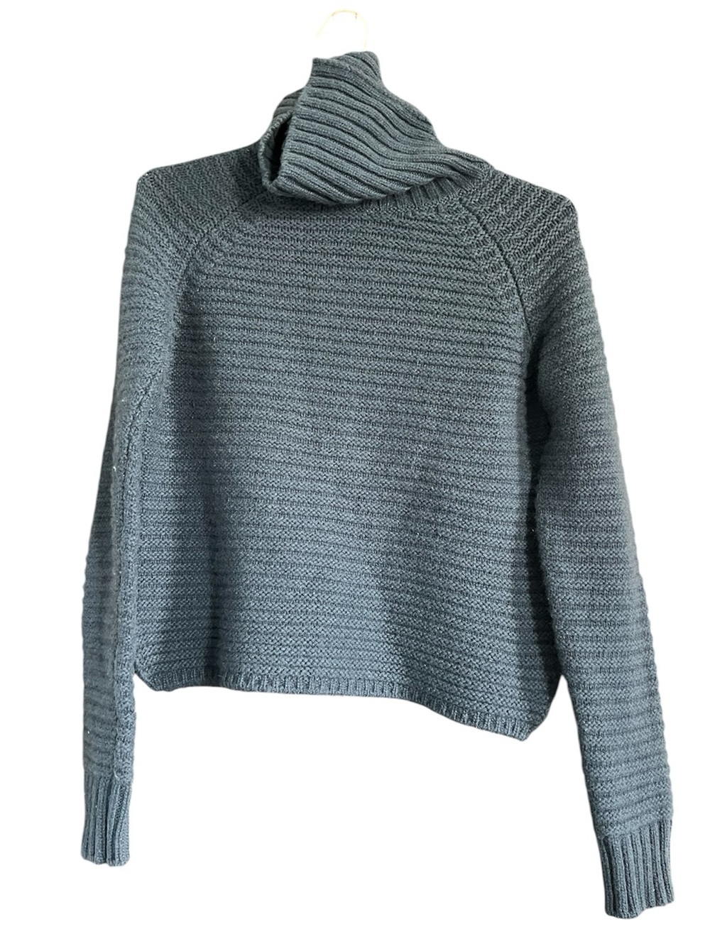 360 Cashmere 100% Cashmere Chunky Turtleneck Blue size Small